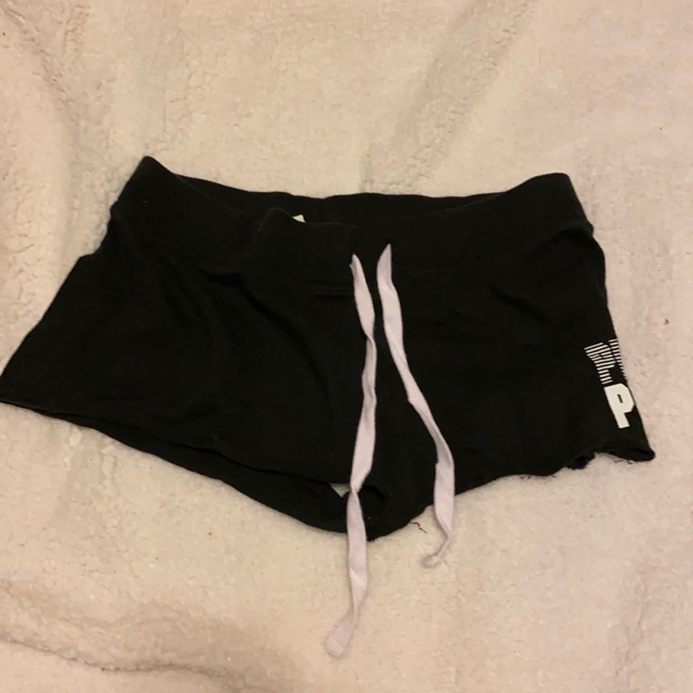 Black Victoria’s Secret pink shorts